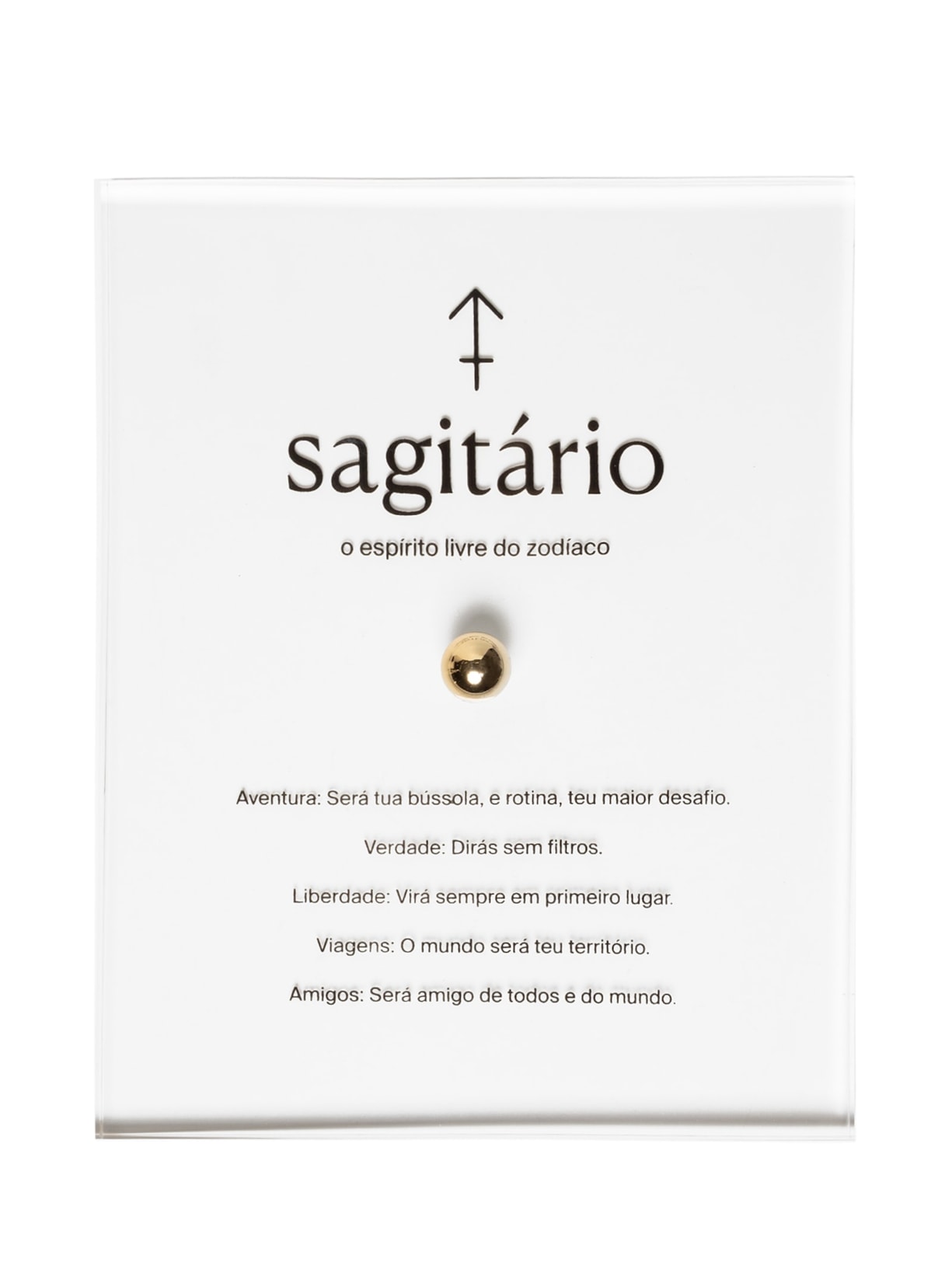 Zodiac Sagitário - Dourado
