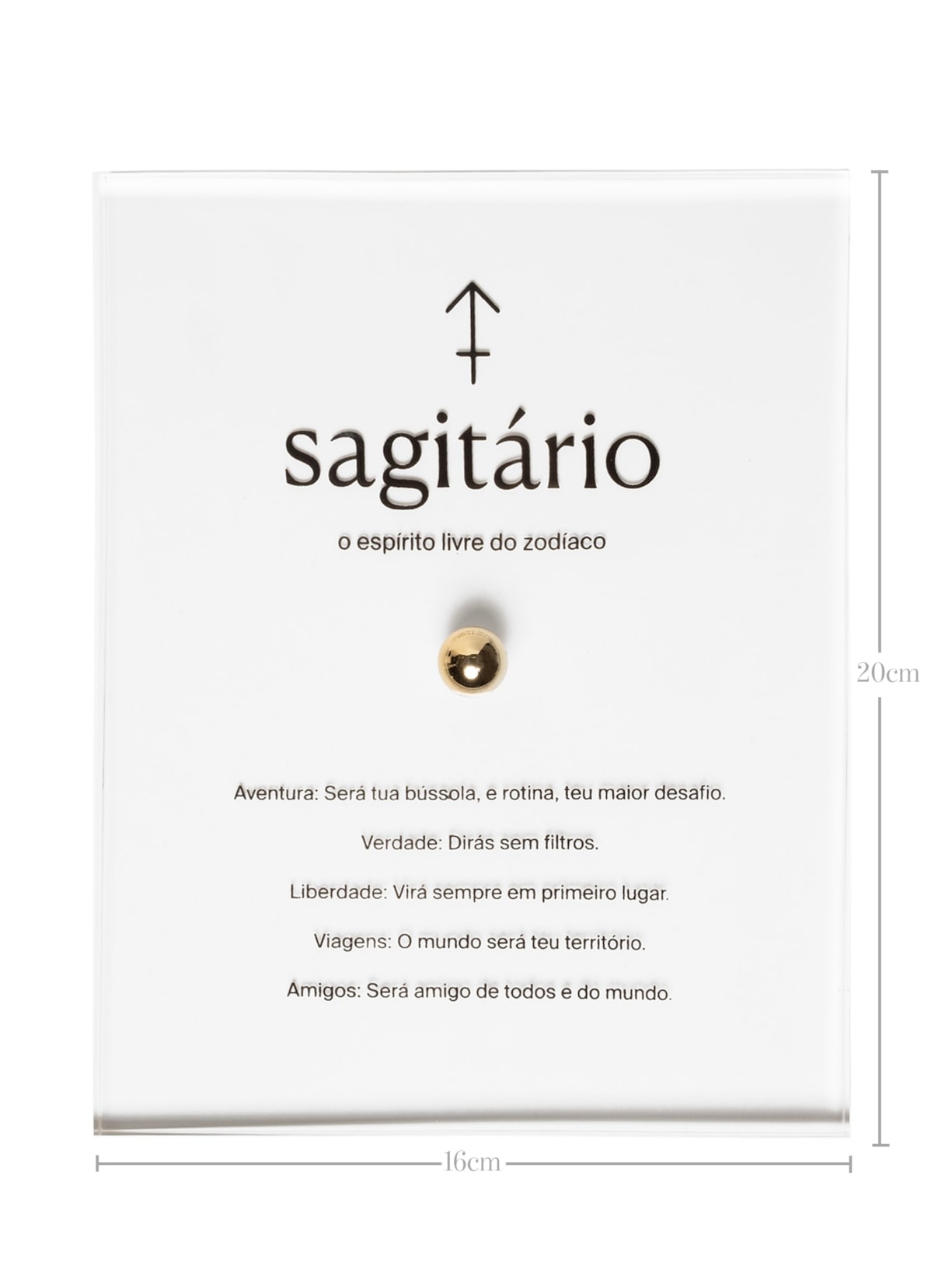 Zodiac Sagitário Dourado By Gabs