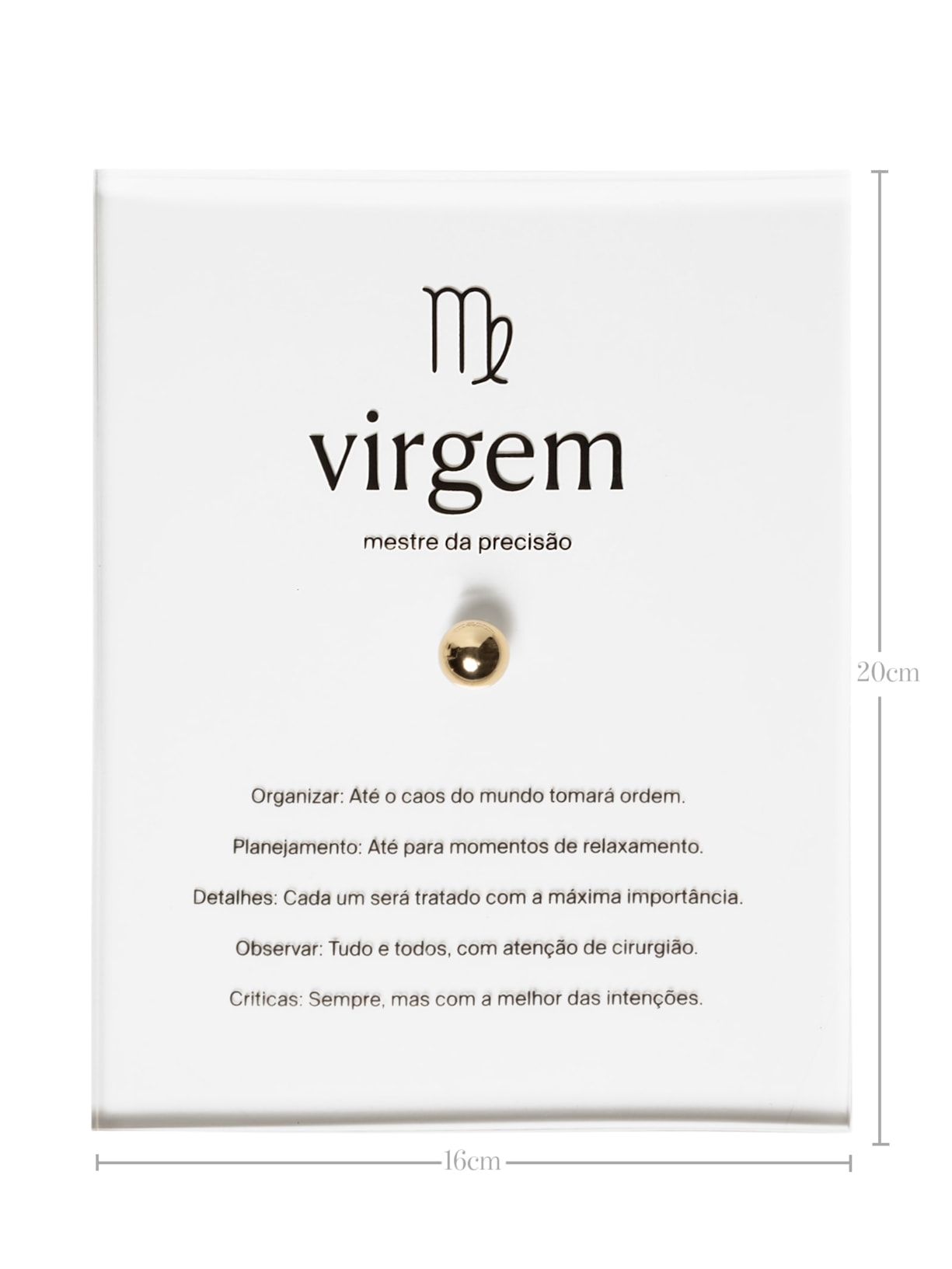 Zodiac Virgem Dourado By Gabs