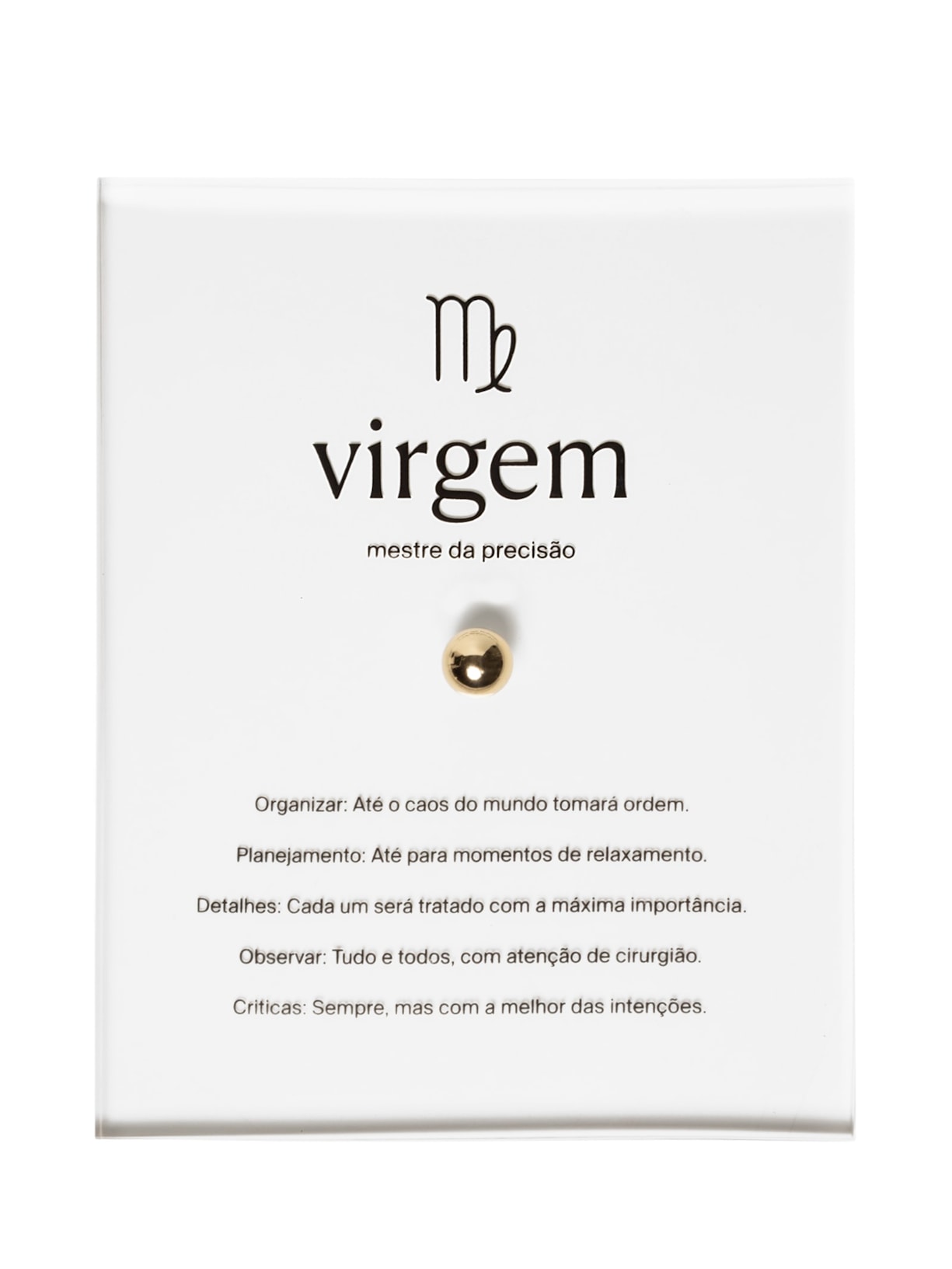 Zodiac Virgem Dourado By Gabs