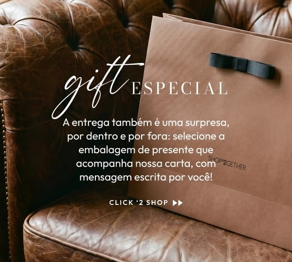 Garanta uma embalagem especial para o seu presente Embalagem de presente especial preta com laço da campanha de Dia dos Pais Shop2gether.