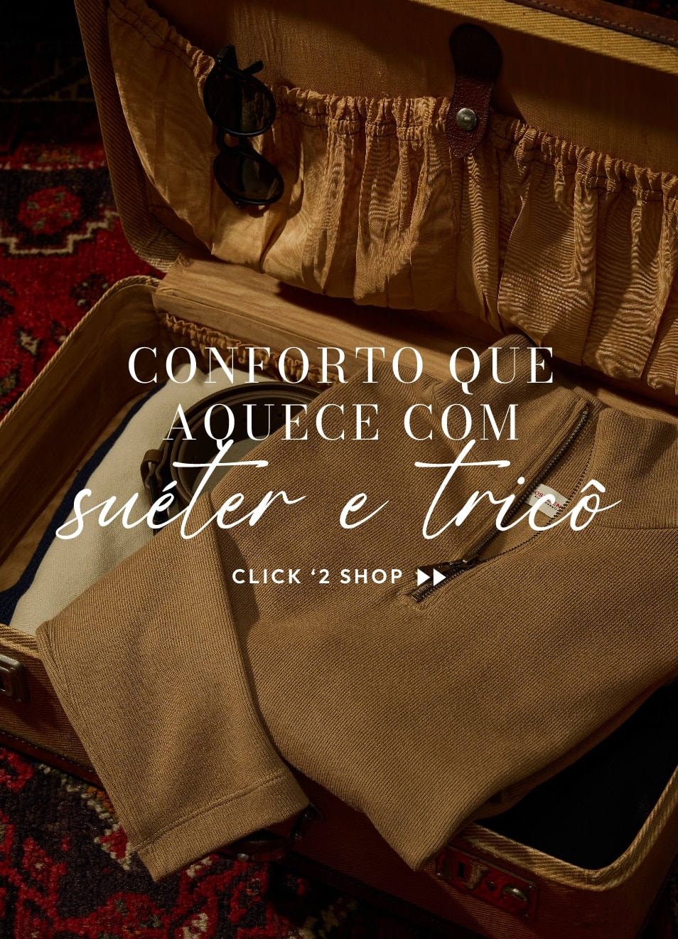 Conforto que aquece com suéter e tricot