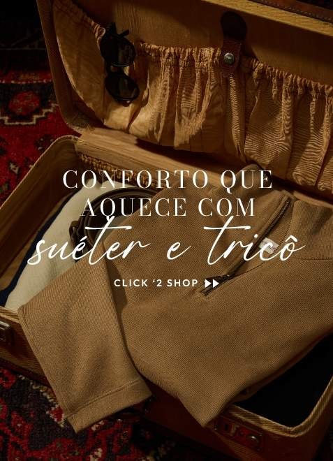 Suéter de tricô texturizado sobre um mala